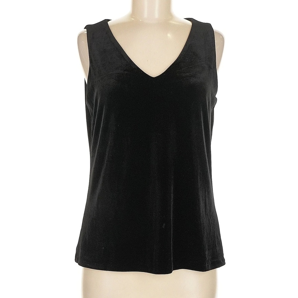 WHBM Velvet V-neck Sleeveless Tank Top